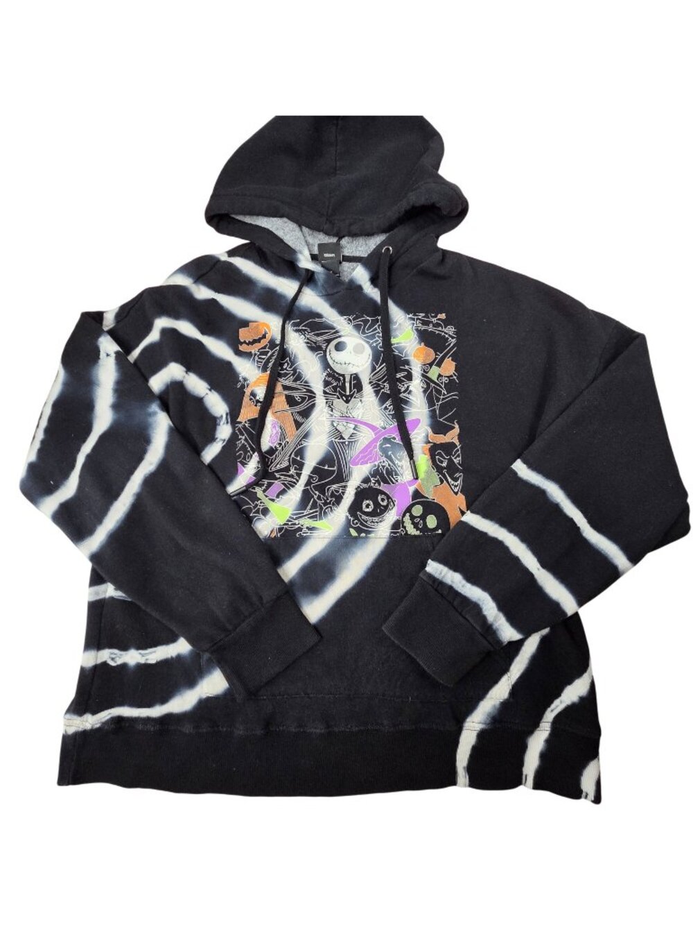 Disney Tim Burtons The Nightmare Before Christmas Tie-Dye Hoodie Small